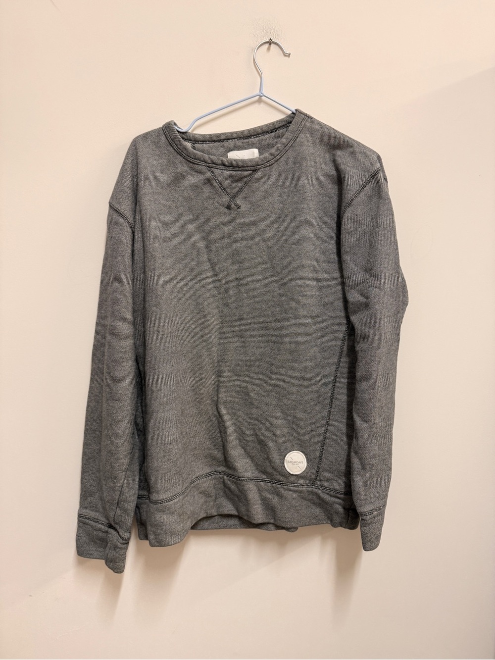 Saturdays New York City Men's Heather Gray Crewneck Sweatshirt